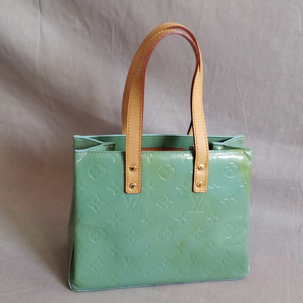 Women's Hand Bag Green / Tan Leather Small totes